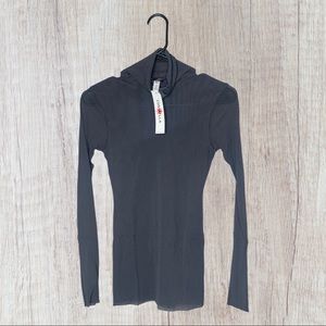 NWT Cosabella Made in Italy Mesh/Sheer Gray Turtleneck Top Sz S